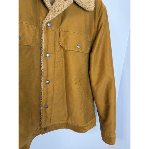 Uniqlo U Lemaire Men U Pile-lined Trucker Jacket Preppy Tan Cotton Moleskin Sz L - Picture 6 of 14